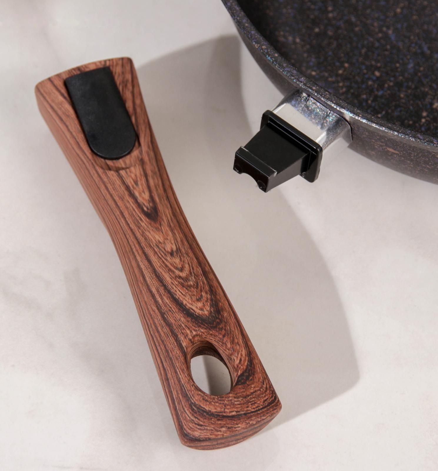 Сковорода Granit ultra blue, d=26 cм, съёмная ручка, антипригарное покрытие, цвет чёрный