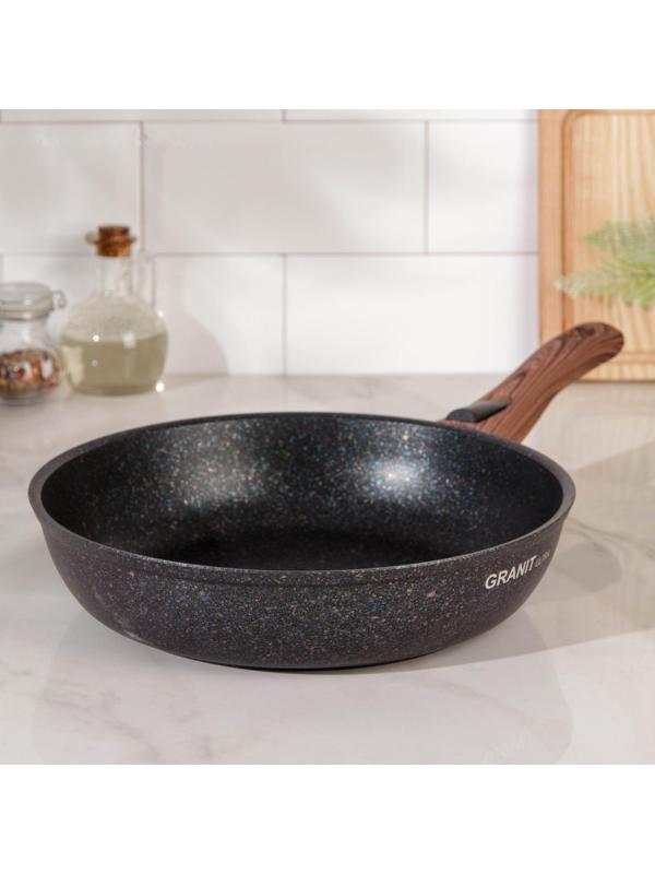 Сковорода Granit ultra blue, d=26 cм, съёмная ручка, антипригарное покрытие, цвет чёрный