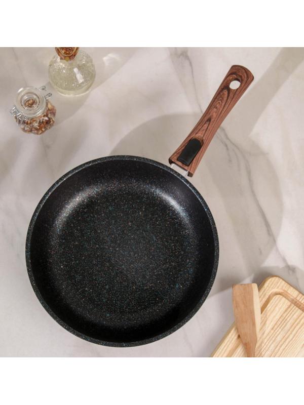 Сковорода Granit ultra blue, d=26 cм, съёмная ручка, антипригарное покрытие, цвет чёрный