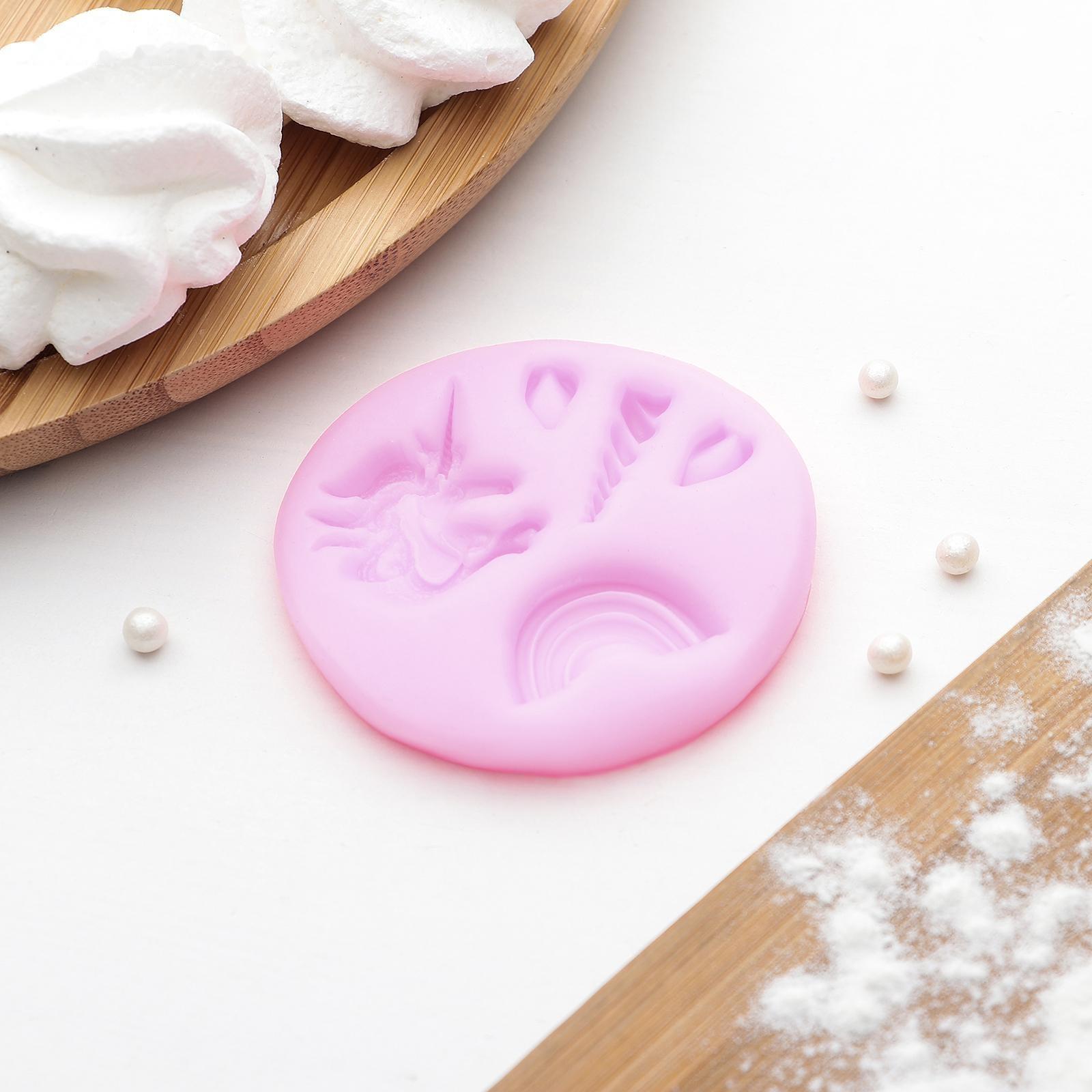 Молд «Радужный единорог», 6,3×0,5 см, цвет МИКС