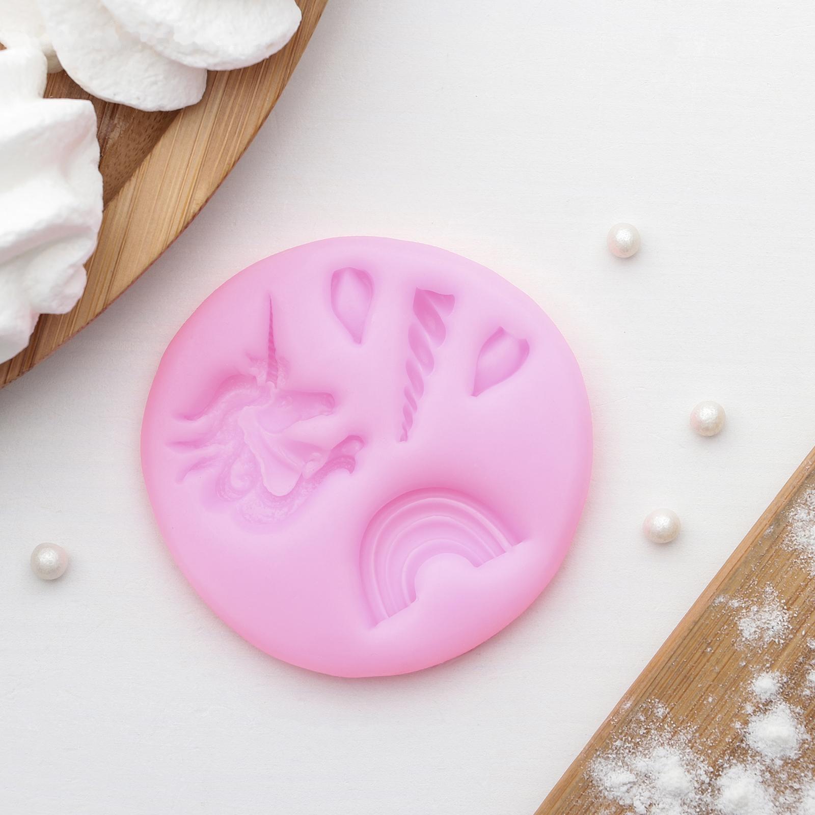 Молд «Радужный единорог», 6,3×0,5 см, цвет МИКС