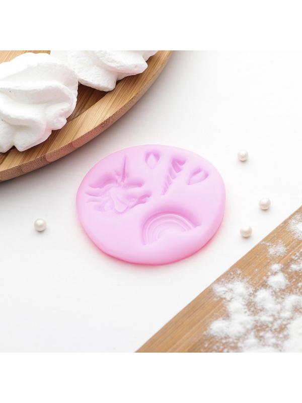 Молд «Радужный единорог», 6,3×0,5 см, цвет МИКС