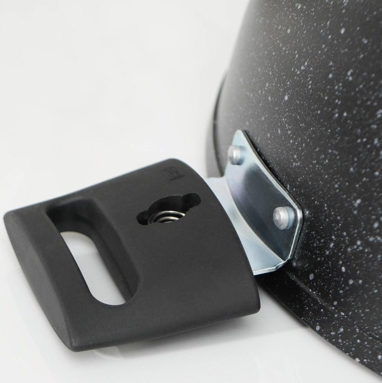 Сотейник, d=30 см, съёмные ручки, стеклянная крышка, антипригарное покрытие, цвет тёмный мрамор