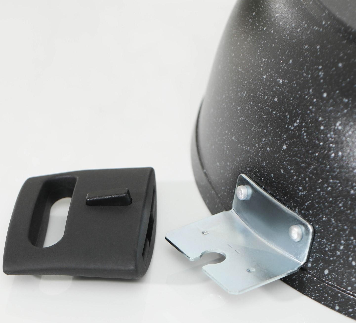 Сотейник, d=30 см, съёмные ручки, стеклянная крышка, антипригарное покрытие, цвет тёмный мрамор