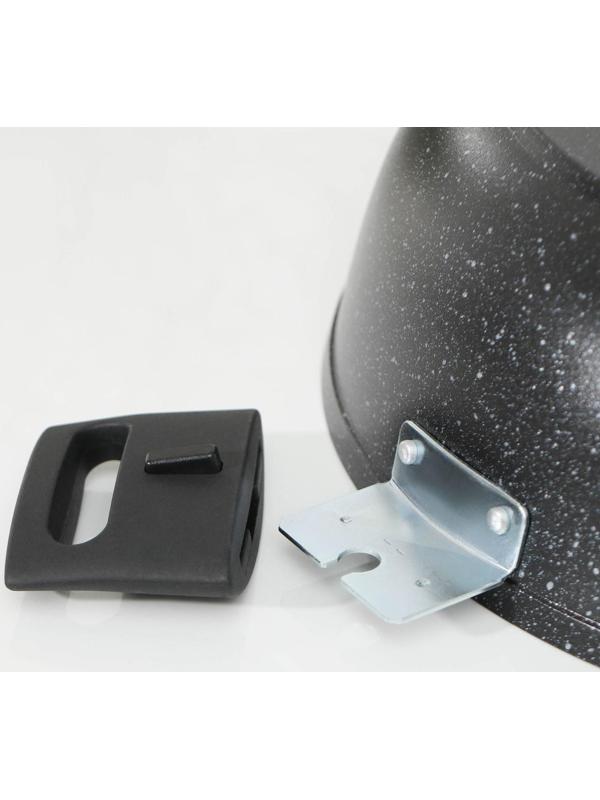 Сотейник, d=30 см, съёмные ручки, стеклянная крышка, антипригарное покрытие, цвет тёмный мрамор