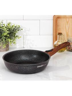 Сковорода Granit ultra blue, d=24 см, съёмная ручка, антипригарное покрытие, цвет чёрный