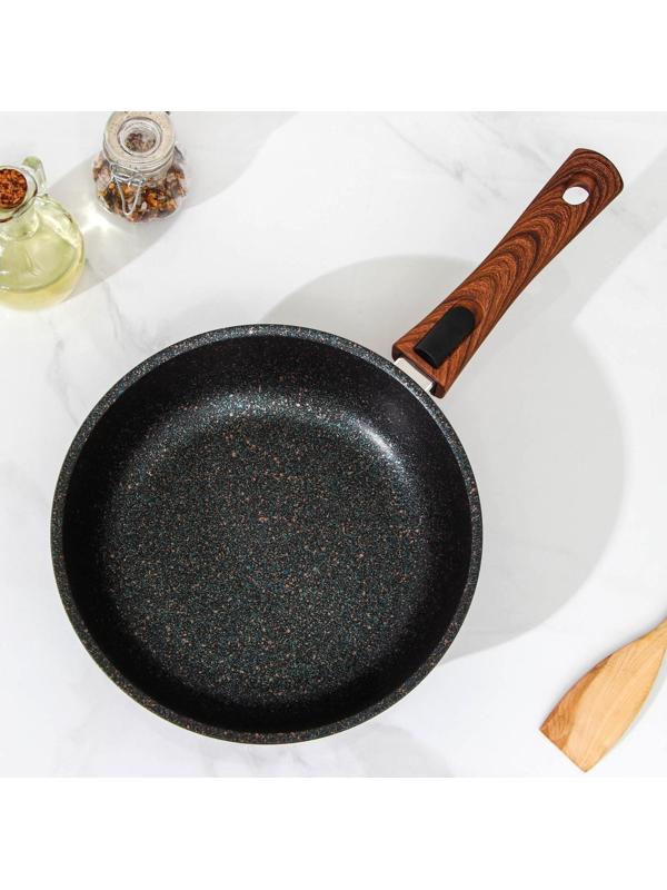 Сковорода Granit ultra blue, d=24 см, съёмная ручка, антипригарное покрытие, цвет чёрный