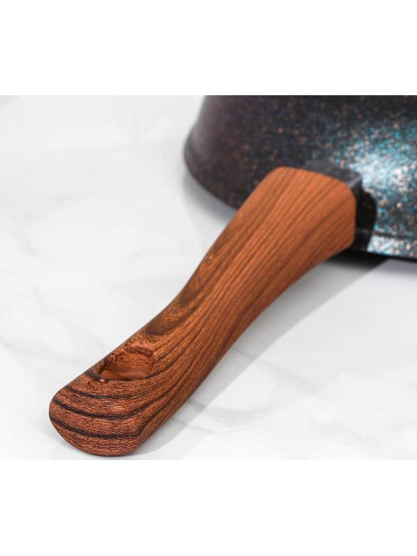 Сковорода Granit ultra blue, d=24 см, съёмная ручка, антипригарное покрытие, цвет чёрный