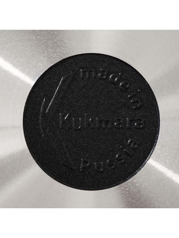 Сковорода, d=26 см, съёмная ручка, антипригарное покрытие, цвет тёмный мрамор