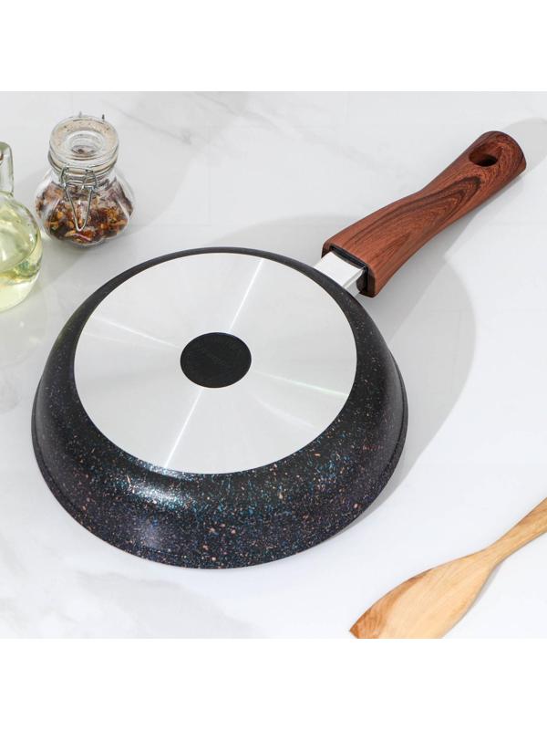 Сковорода Granit ultra blue, d=22 см, съёмная ручка, антипригарное покрытие, цвет чёрный