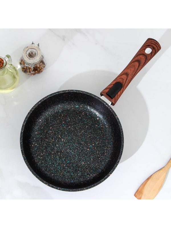 Сковорода Granit ultra blue, d=22 см, съёмная ручка, антипригарное покрытие, цвет чёрный