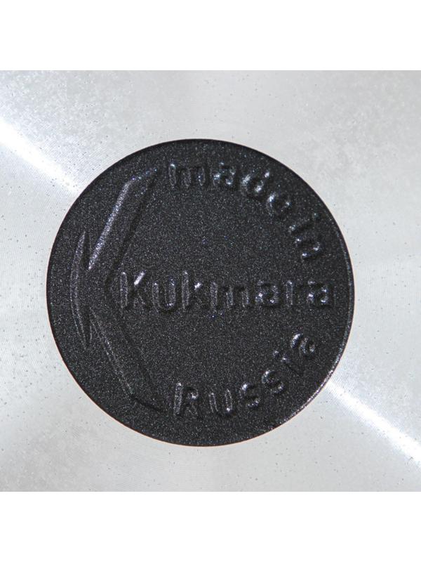 Сковорода, d=24 см, съёмная ручка, антипригарное покрытие, цвет тёмный мрамор