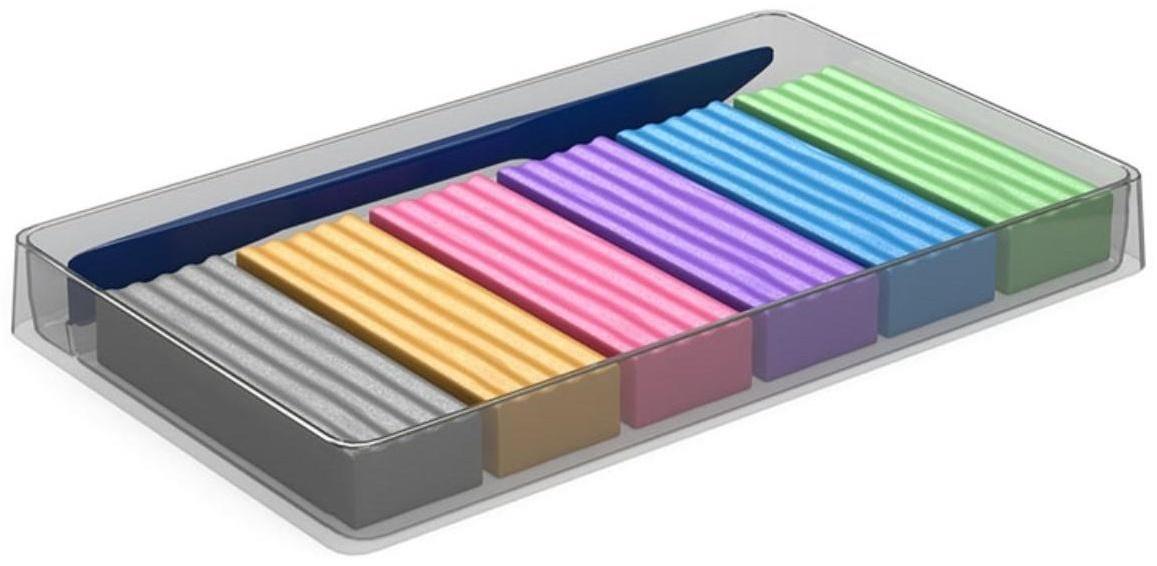 Пластилин 6 цветов, 90 г, ErichKrause ArtBerry Pearl, перламутровый, с алоэ вера, со стеком, в картонной упаковке