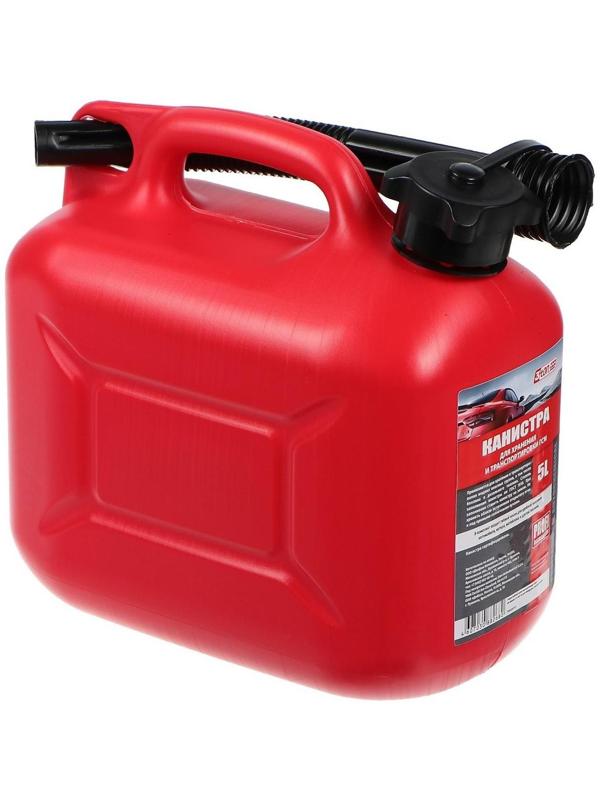 Канистра 3ton PROFI,  КРАСНАЯ для топлива + крышка и лейка, 5 л