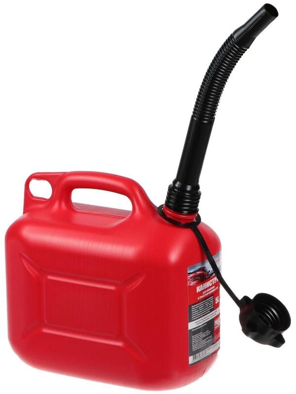 Канистра 3ton PROFI,  КРАСНАЯ для топлива + крышка и лейка, 5 л