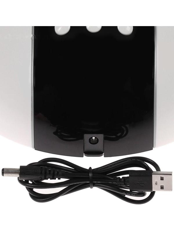 Лампа для гель-лака Luazon LUF-17, LED, 24 Вт, 8 диодов, таймер 60/90/120 сек,USB, белая