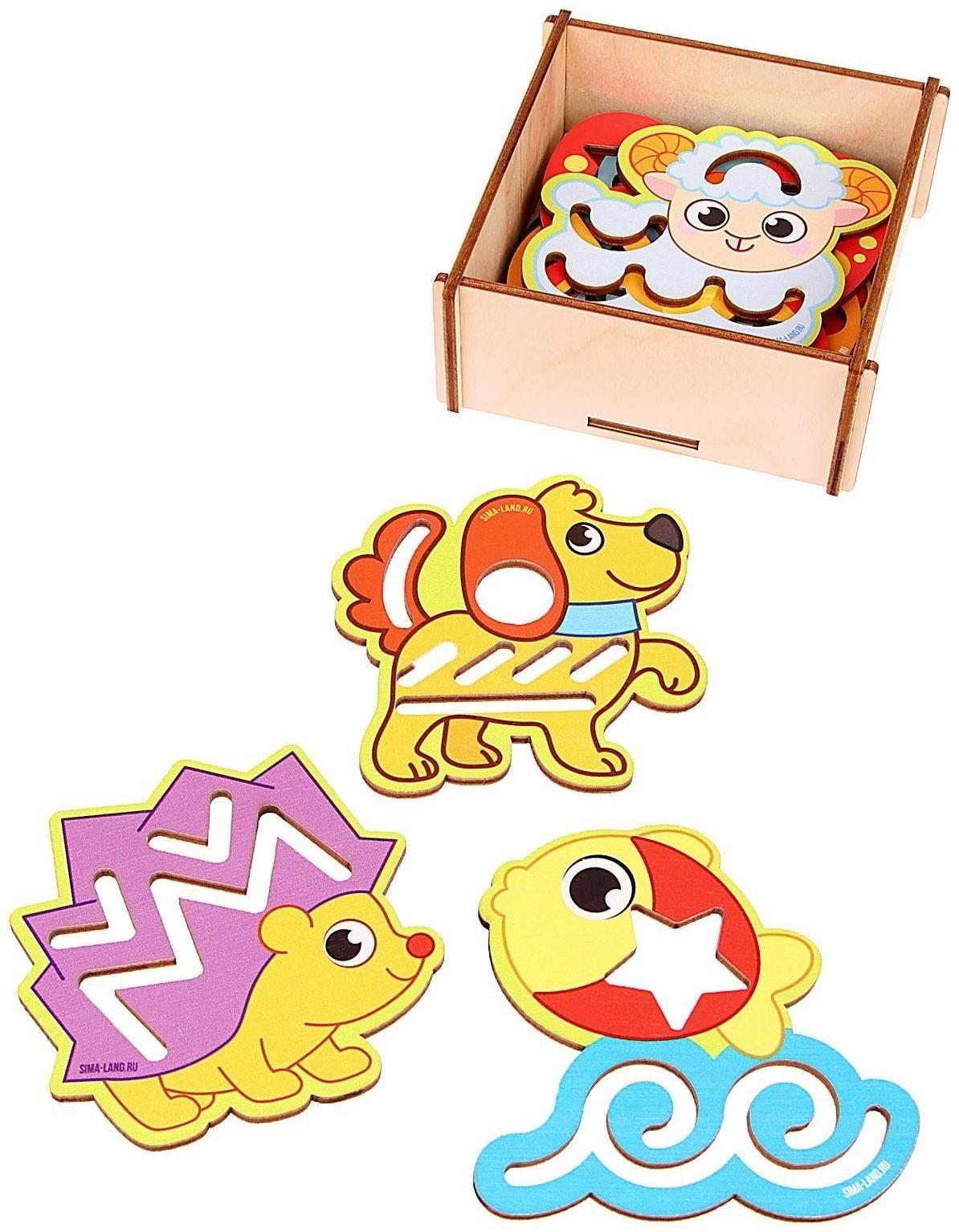 Трафареты для рисования «Животные», рисунок наклеен