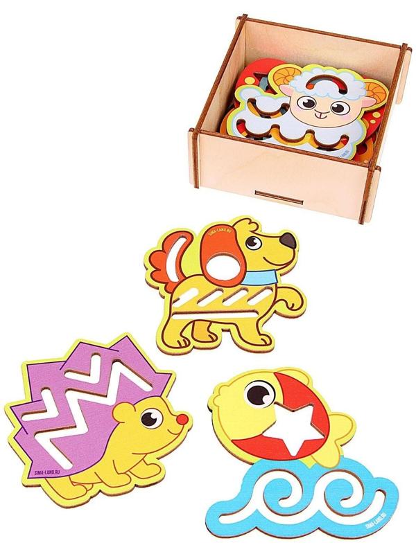 Трафареты для рисования «Животные», рисунок наклеен