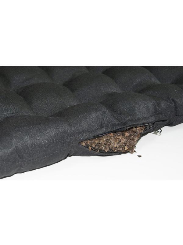 Подушка на стул Уют черный 40х40см лузга  гречихи, грета хл35%, пэ65%