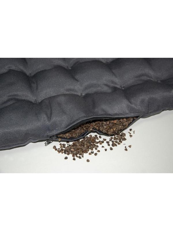 Подушка на стул Уют серый 40х40см лузга  гречихи, грета хл35%, пэ65%