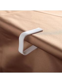 Набор зажимов для скатерти «Калипсо», 4 шт, цвет белый