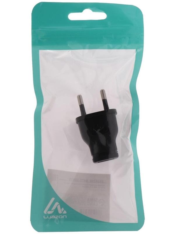 Сетевое зарядное устройство LuazON LPA-18, USB, 1 А, чёрное