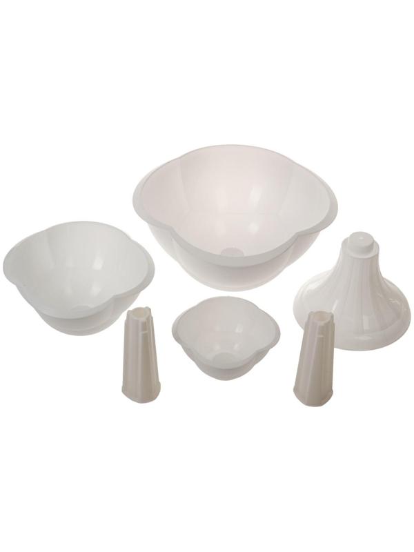 Клумба пластиковая, 3 яруса, d = 27–40–55 см, h = 90 см, белая, «Водопад»