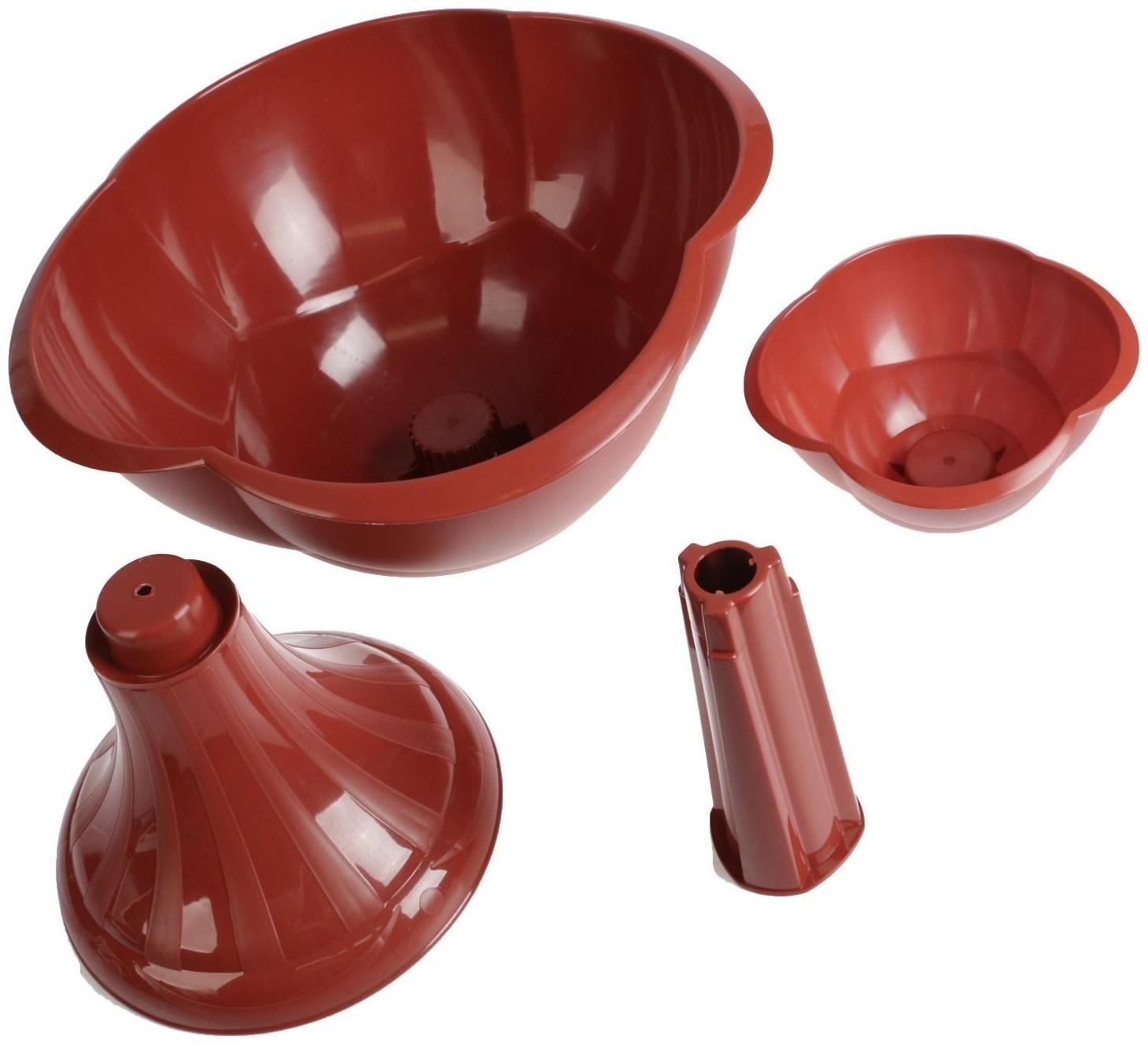 Клумба пластиковая, 2 яруса, d = 27–55 см, h = 60 см, коричневая, «Водопад»