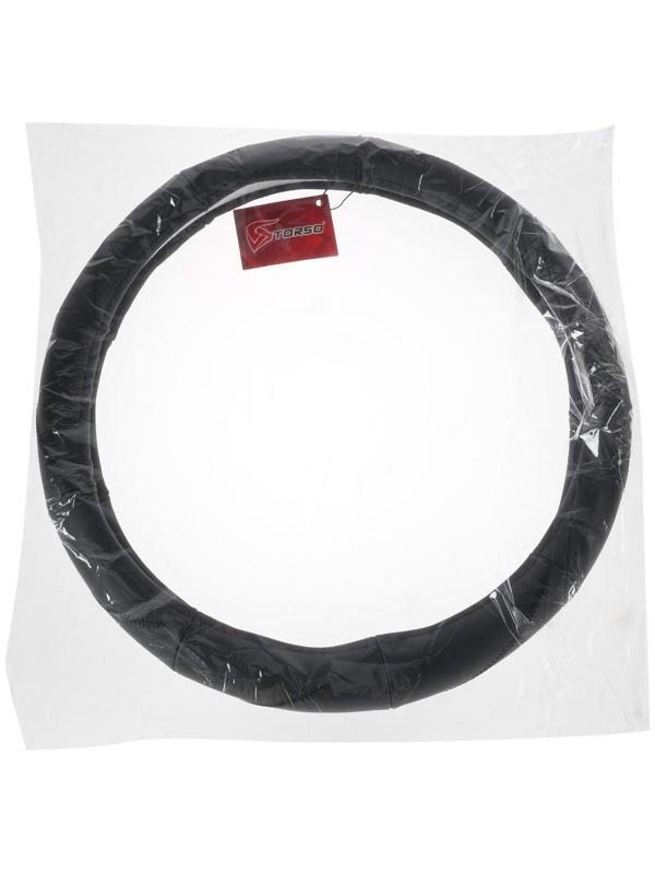 Оплётка TORSO, натуральная кожа, размер 38 см, черный