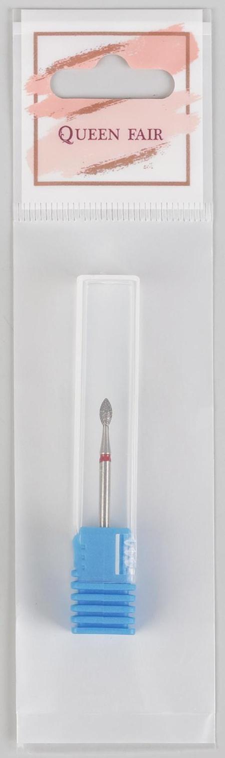 Фреза алмазная для маникюра «Пламя», мелкая зернистость, 2,1 × 4,5 мм, в пластиковом футляре