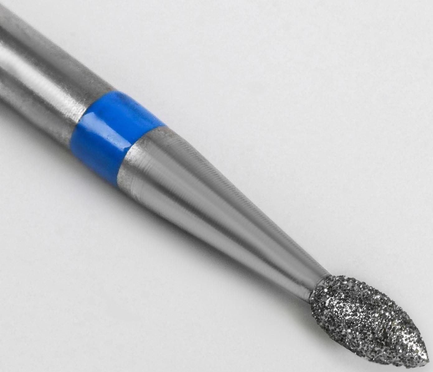 Фреза алмазная для маникюра «Пламя», средняя зернистость, 2,1 × 4,5 мм, в пластиковом футляре