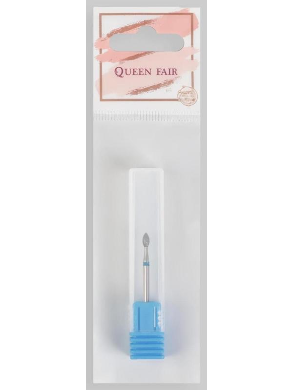 Фреза алмазная для маникюра «Пламя», средняя зернистость, 2,1 × 4,5 мм, в пластиковом футляре