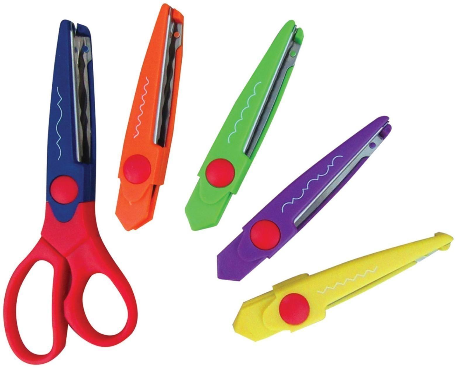 Ножницы детские 16,5 см ОСТРОВ СОКРОВИЩ, фигурн, 5 смен лезвий, блистер с европодв 236782