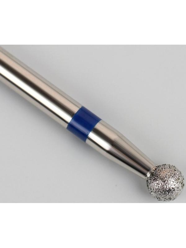 Фреза алмазная для маникюра «Шар», средняя зернистость, 3,1 мм, в пластиковом футляре