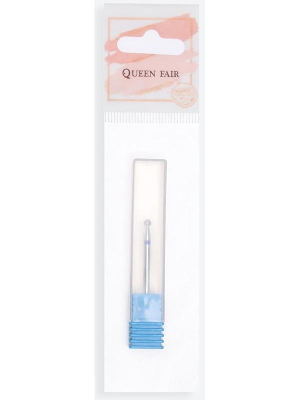 Фреза алмазная для маникюра «Шар», средняя зернистость, 3,1 мм, в пластиковом футляре