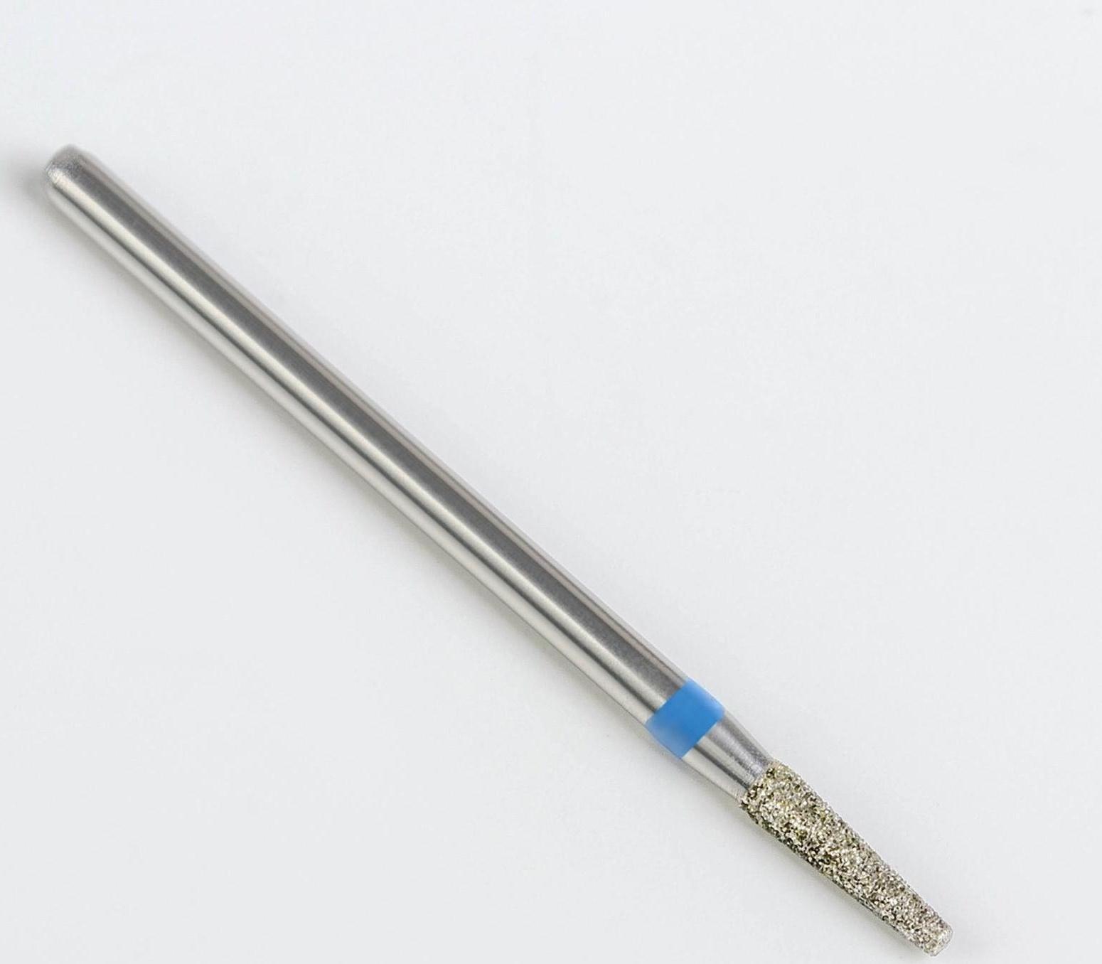 Фреза алмазная для маникюра «Усечённый конус», средняя зернистость, 2,3 × 10 мм, в пластиковом футляре