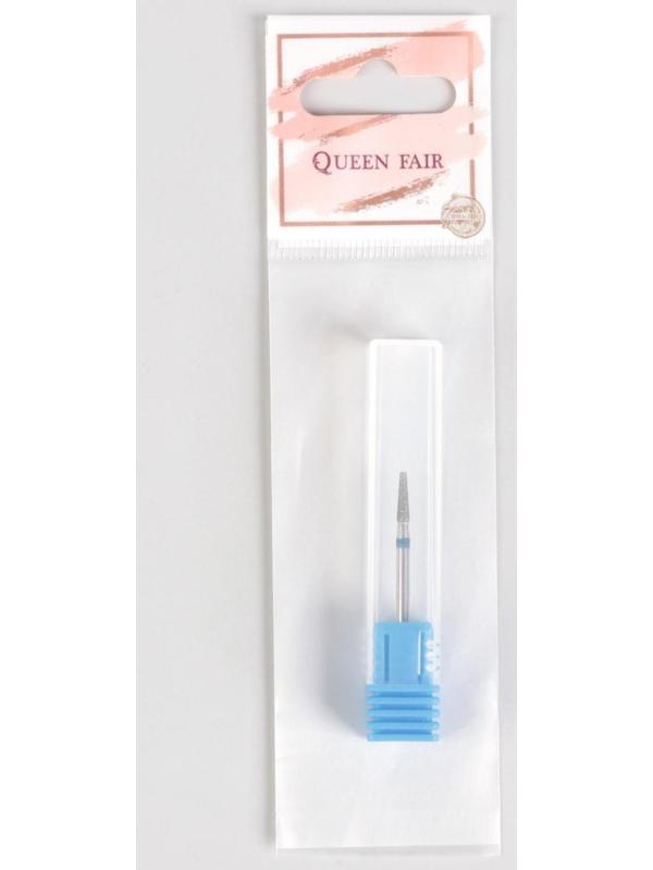 Фреза алмазная для маникюра «Усечённый конус», средняя зернистость, 2,3 × 10 мм, в пластиковом футляре