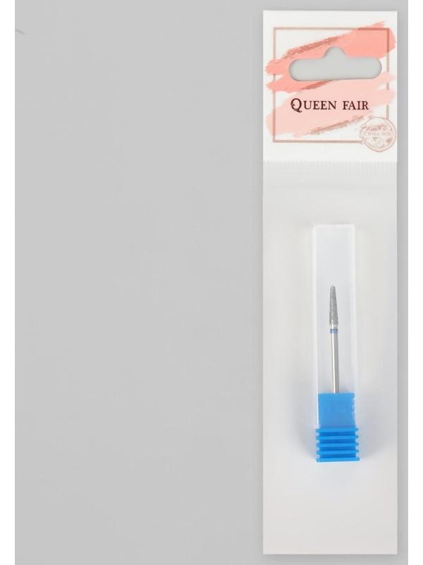 Фреза алмазная для маникюра «Конус скруглённый», средняя зернистость, 2,3 × 15 мм, в пластиковом футляре