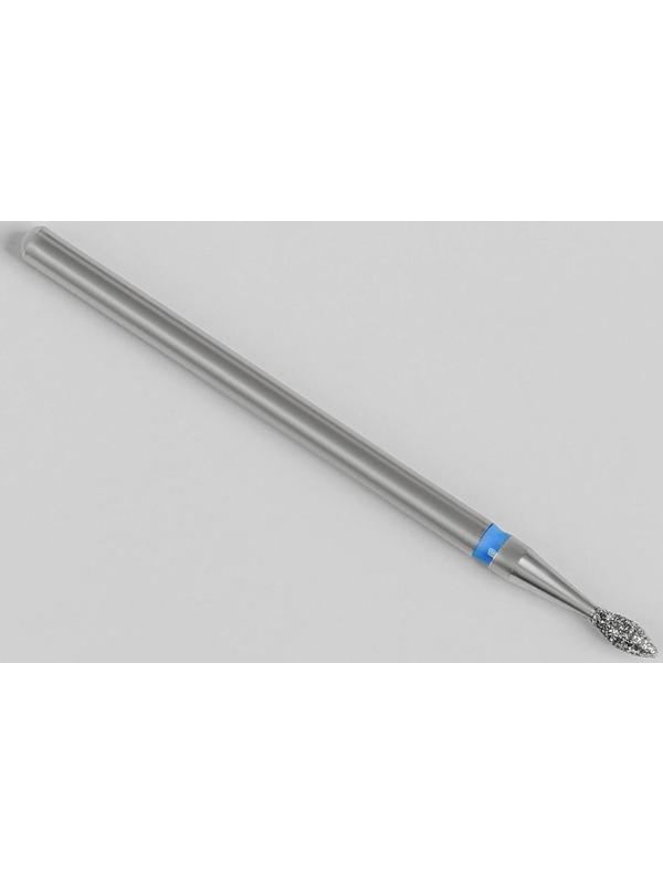 Фреза алмазная для маникюра «Почка», средняя зернистость, 1,6 × 3 мм, в пластиковом футляре