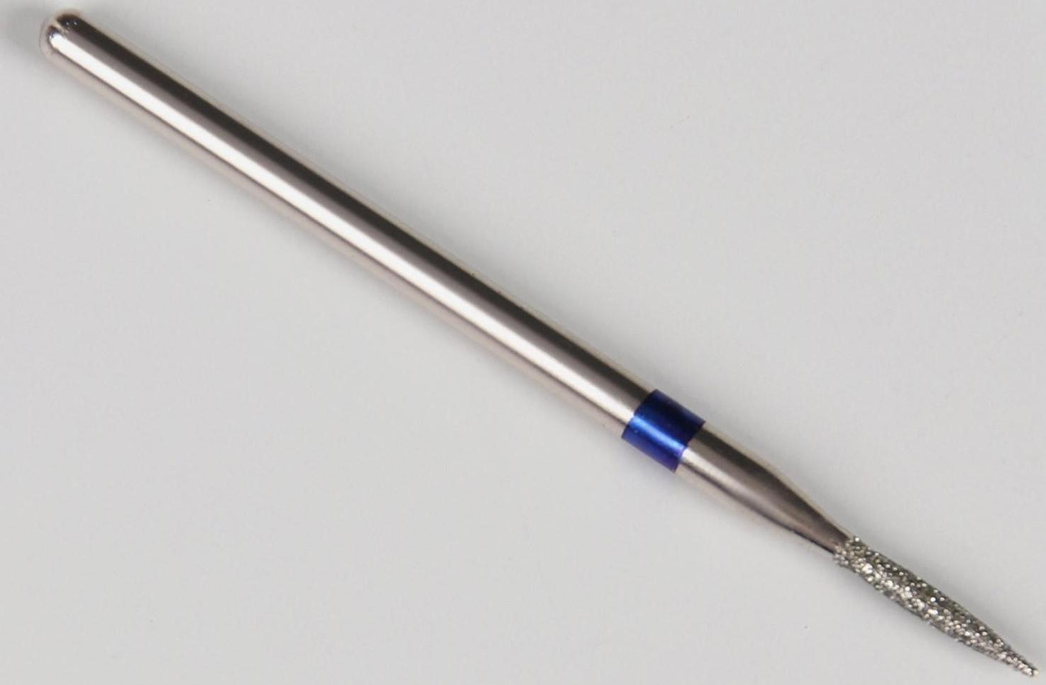 Фреза алмазная для маникюра «Пламя», средняя зернистость, 1,2 × 8 мм, в пластиковом футляре