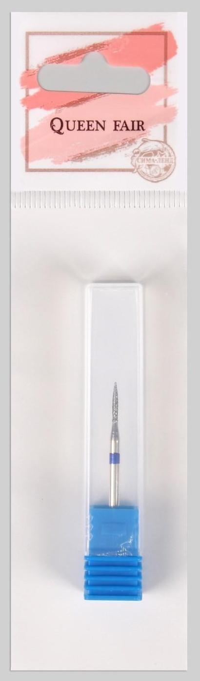 Фреза алмазная для маникюра «Пламя», средняя зернистость, 1,2 × 8 мм, в пластиковом футляре