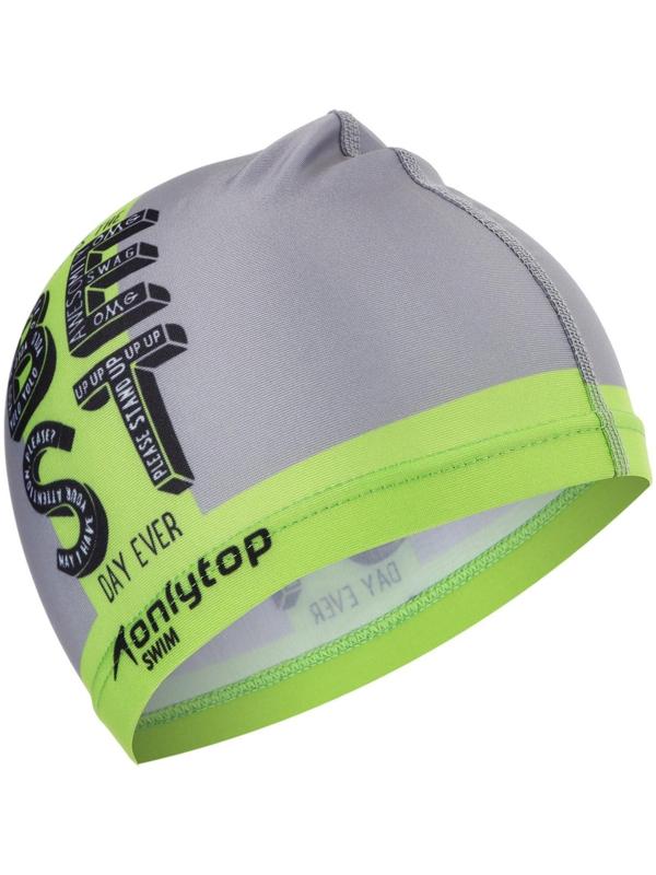 Шапочка для плавания детская BEST DAY EVER, тканевая, обхват 46-52 см