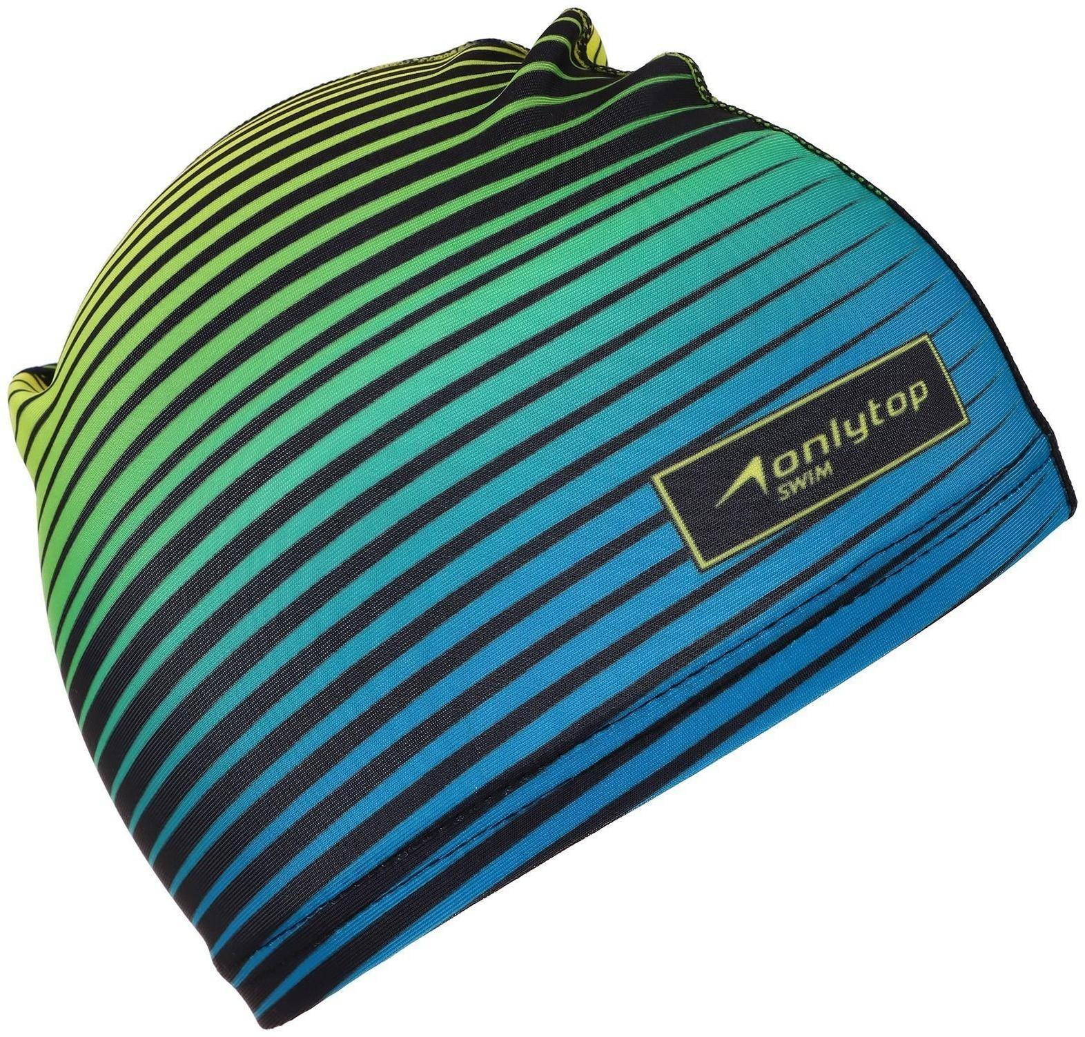 Шапочка для плавания детская ONLYTOP Swim, тканевая, обхват 46-52 см