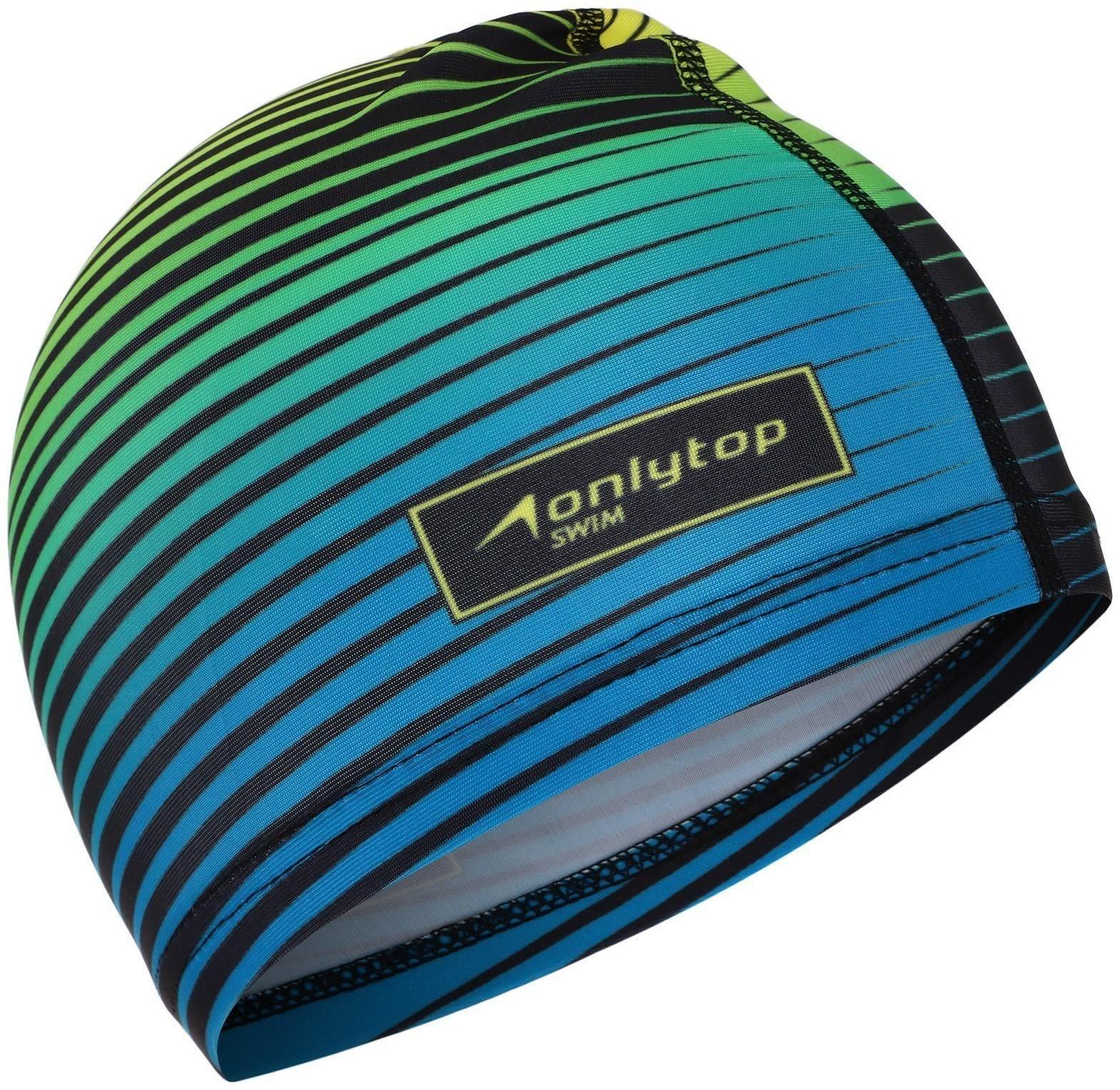 Шапочка для плавания детская ONLYTOP Swim, тканевая, обхват 46-52 см