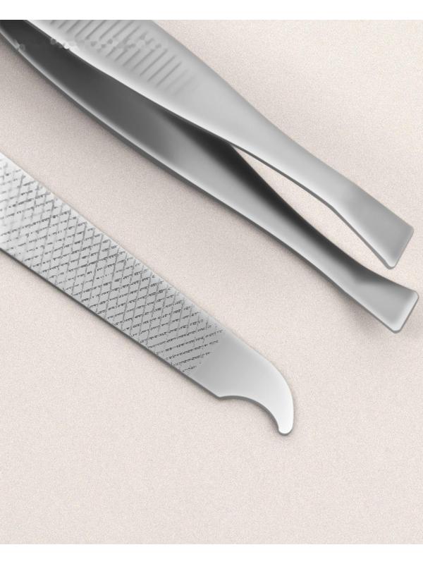 Набор маникюрный, 4 предмета, цвет серебристый