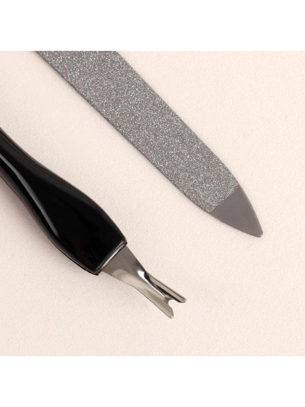 Набор маникюрный, 2 предмета, цвет чёрный