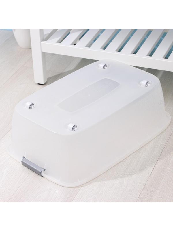 Бокс универсальный на колёсиках, 32 л, 60×40×19 см, цвет МИКС