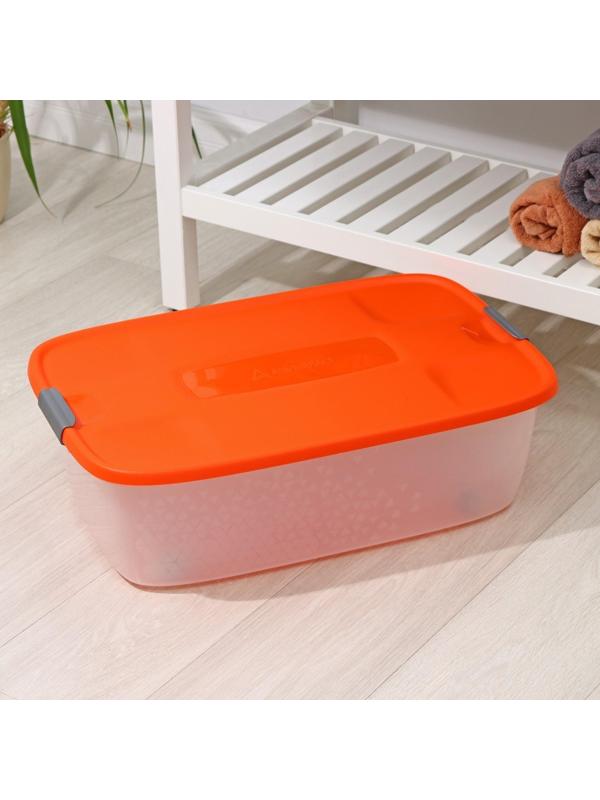 Бокс универсальный на колёсиках, 32 л, 60×40×19 см, цвет МИКС