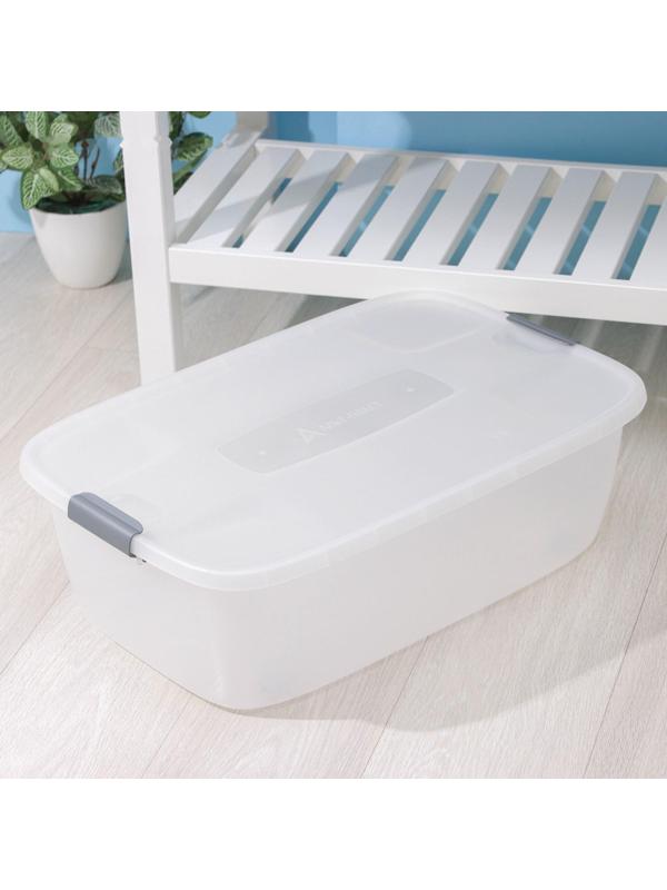 Бокс универсальный на колёсиках, 32 л, 60×40×19 см, цвет МИКС