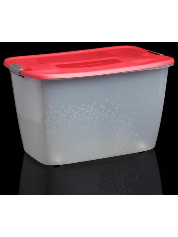 Бокс универсальный, на колёсиках, 56 л, 60×40×36 см, цвет МИКС